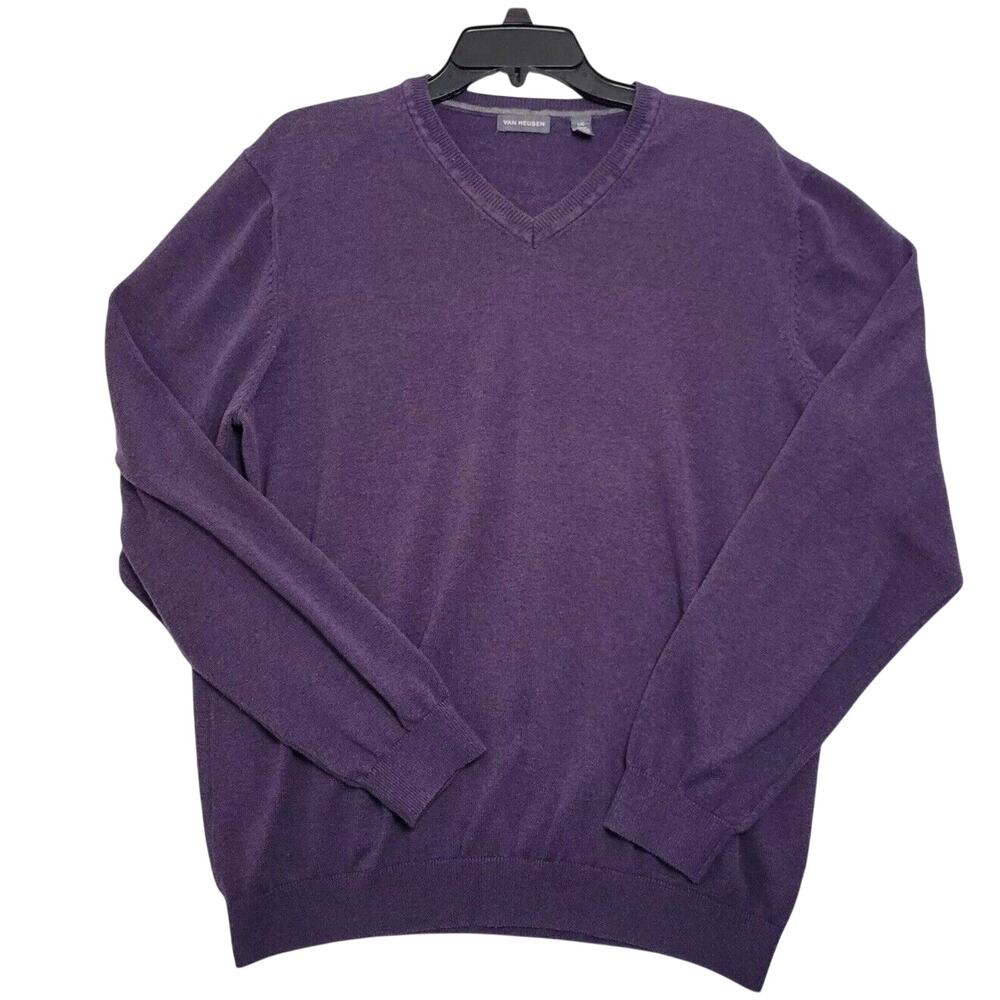 Van Heusen Purple V-Neck Pullover Sweater 2XL